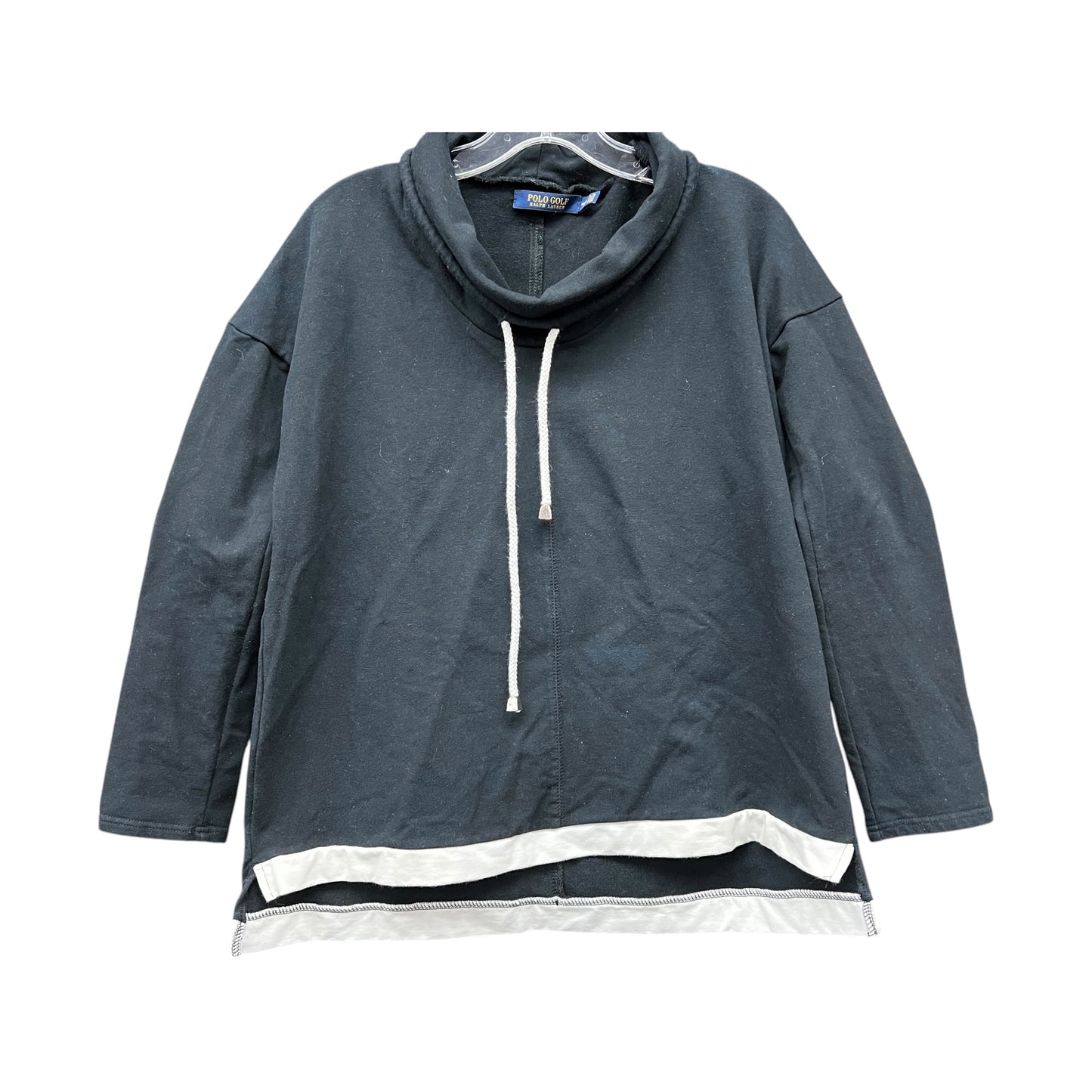 Athletic Sweatshirt Collar By Polo Ralph Lauren In Black, Size:M