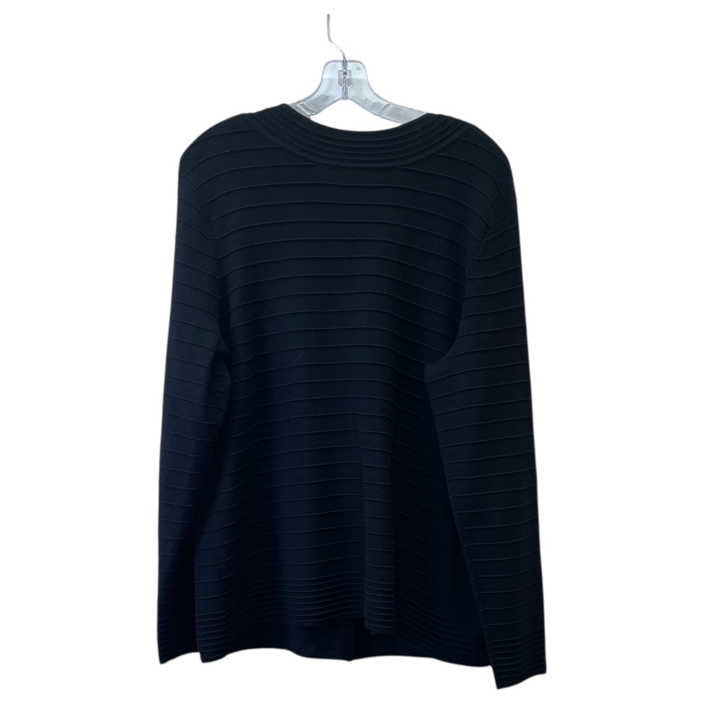 Sweater Cardigan By Jones New York In Black, Size:1X