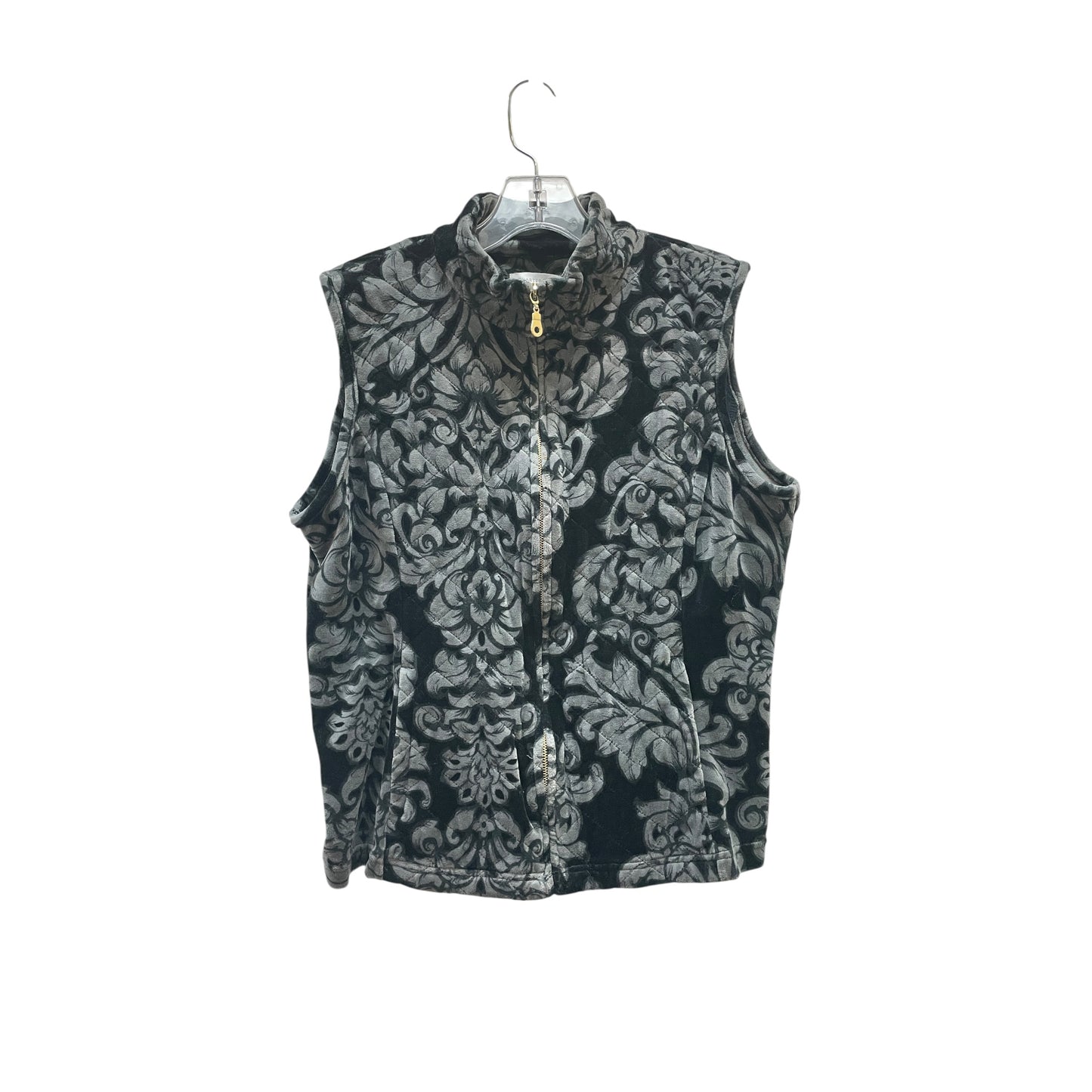 Vest Other By Charter Club In Black & Grey, Size:L