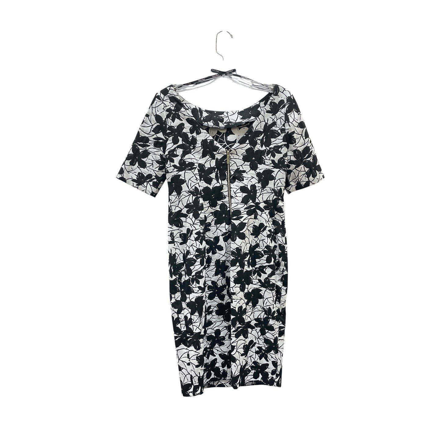 Dress Party Midi By Calvin Klein In Black & White, Size:8