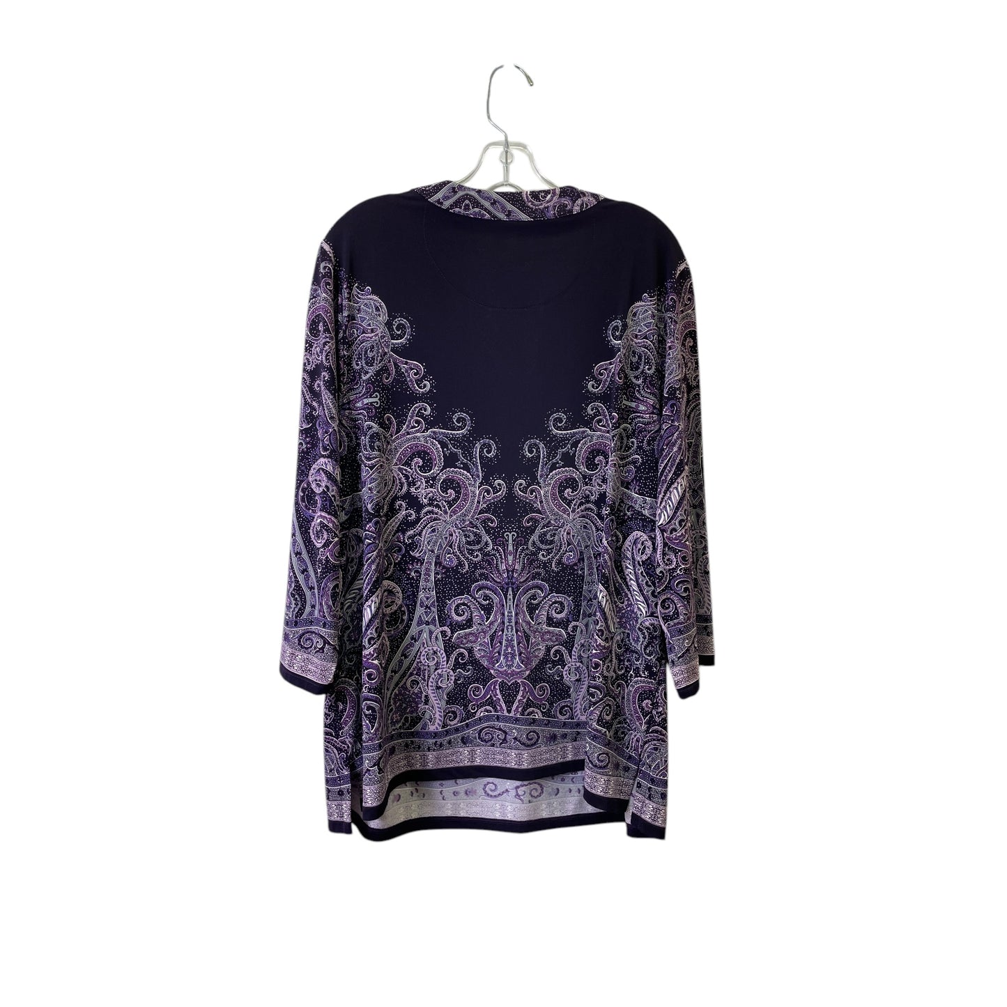 TOP LS BASIC by ROZ AND ALI In PURPLE, Size: 2X