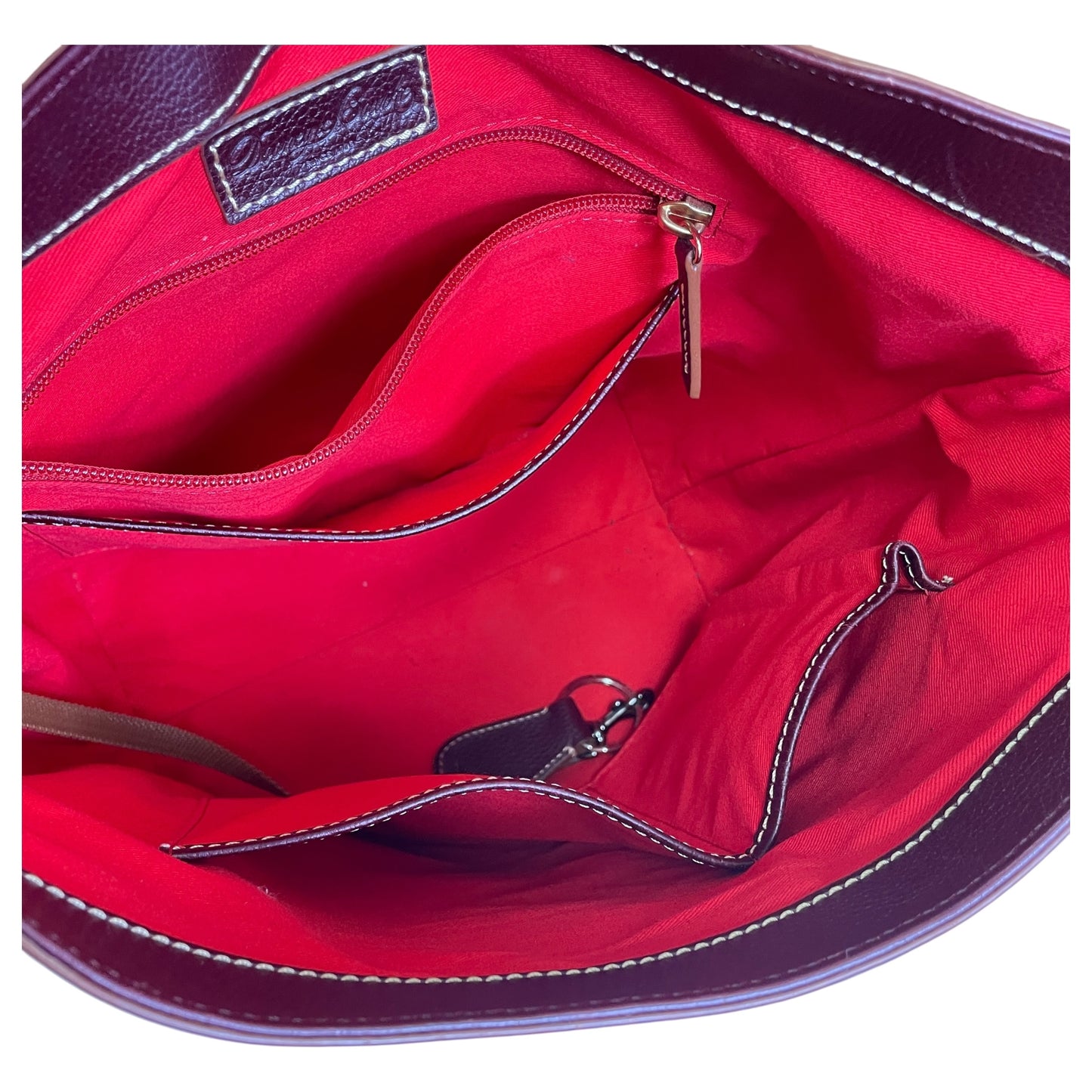 Handbag Designer By Dooney And Bourke In Maroon, Size:Large