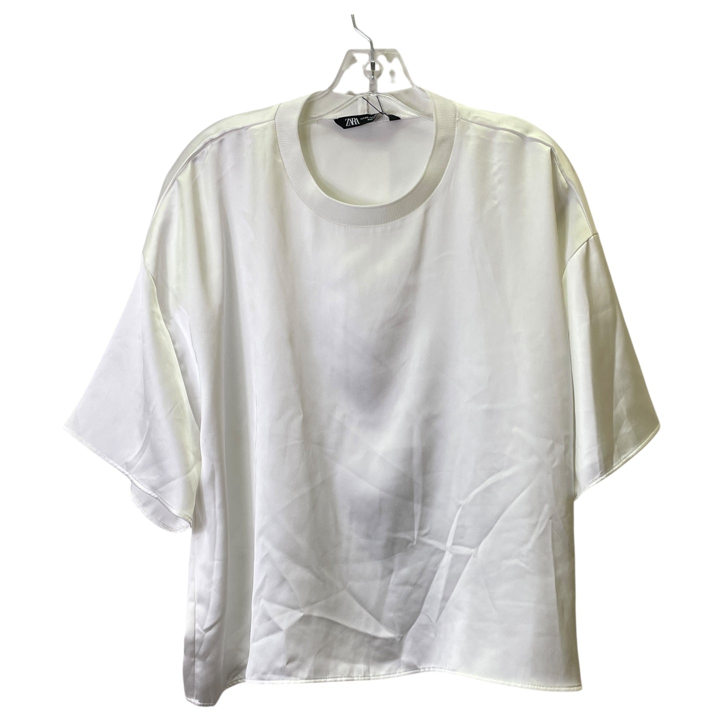 Top Ss Basic By Zara In White, Size:1X