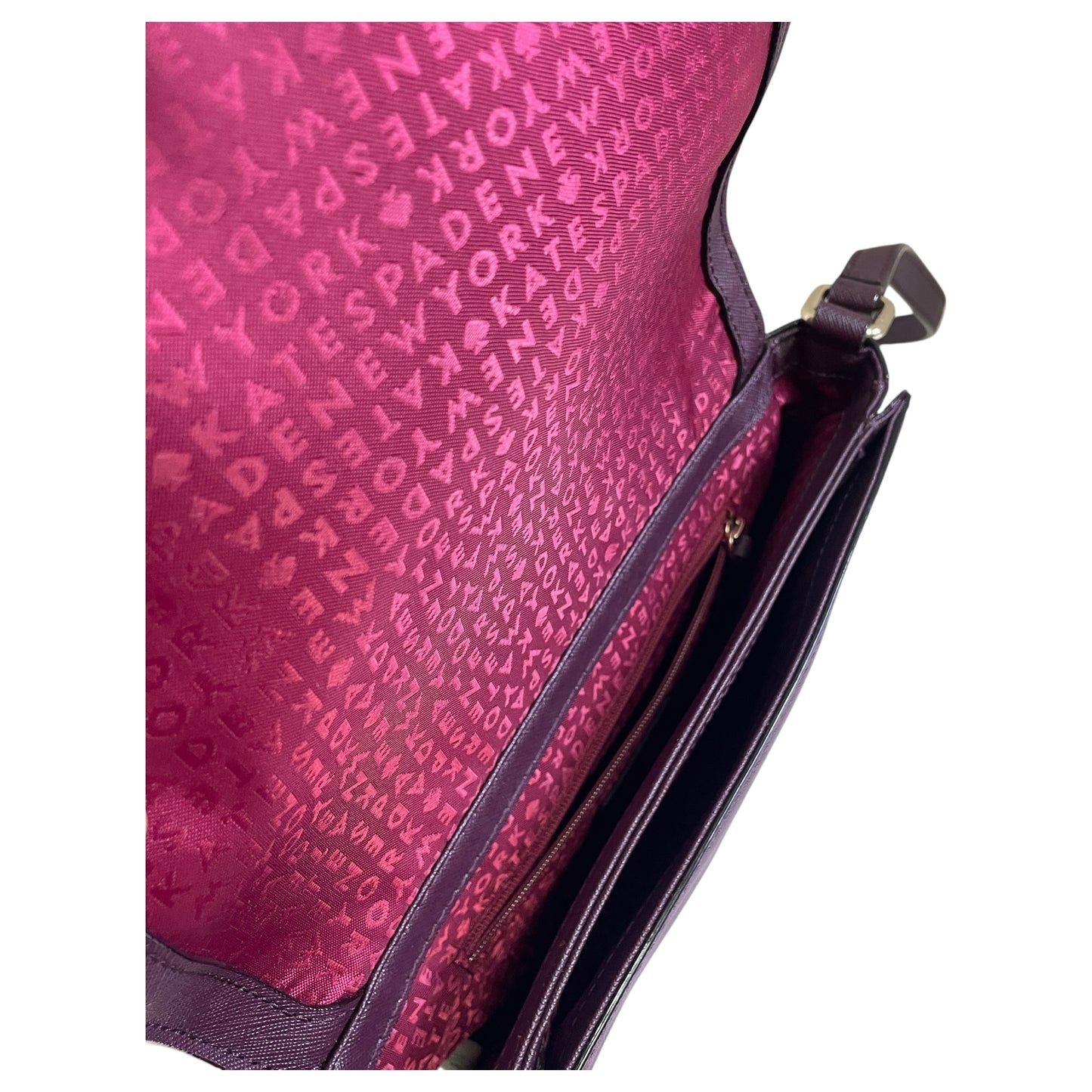 Crossbody Designer By Kate Spade In Purple, Size:Small