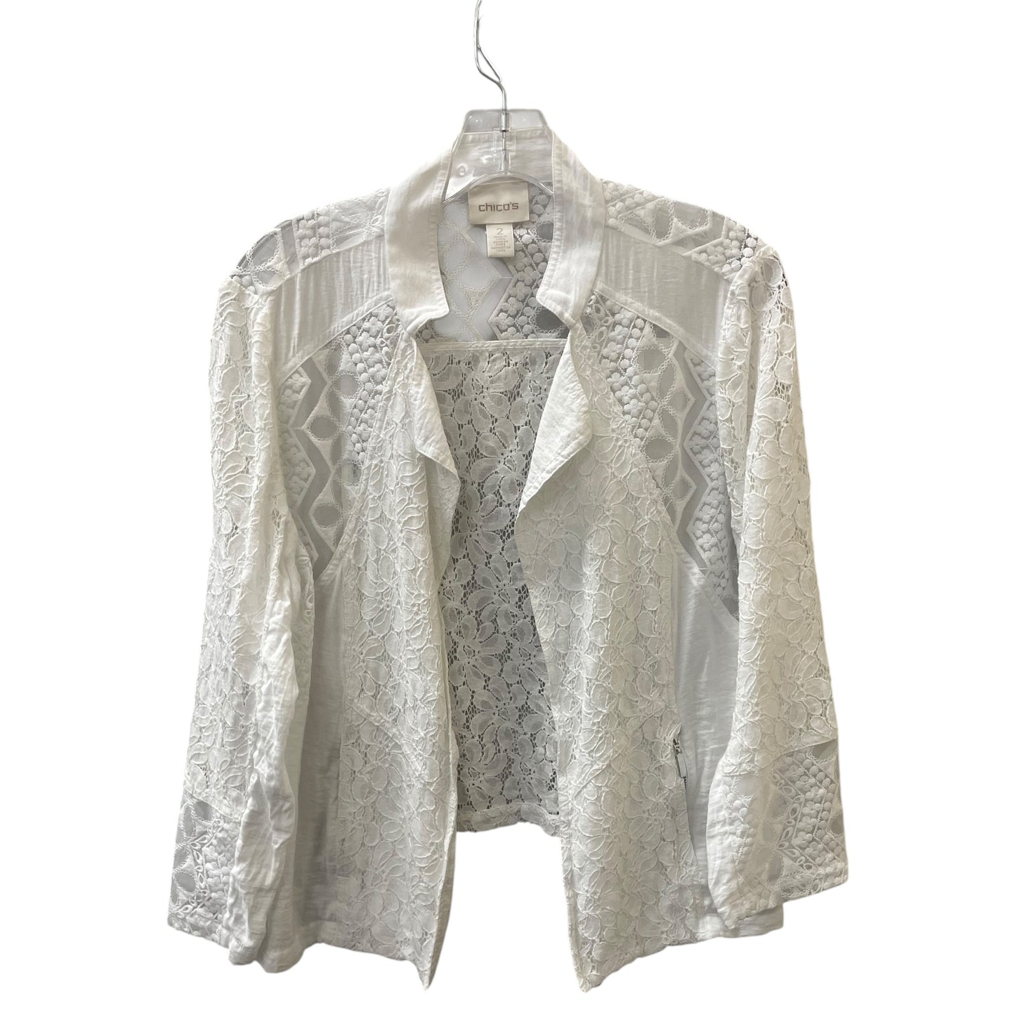 Cardigan By Chicos In White, Size:2
