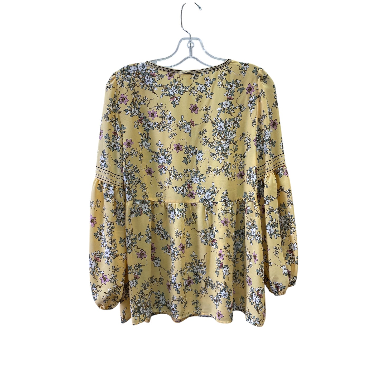 Top 3/4 Sleeve By Max Studio In Yellow, Size:M