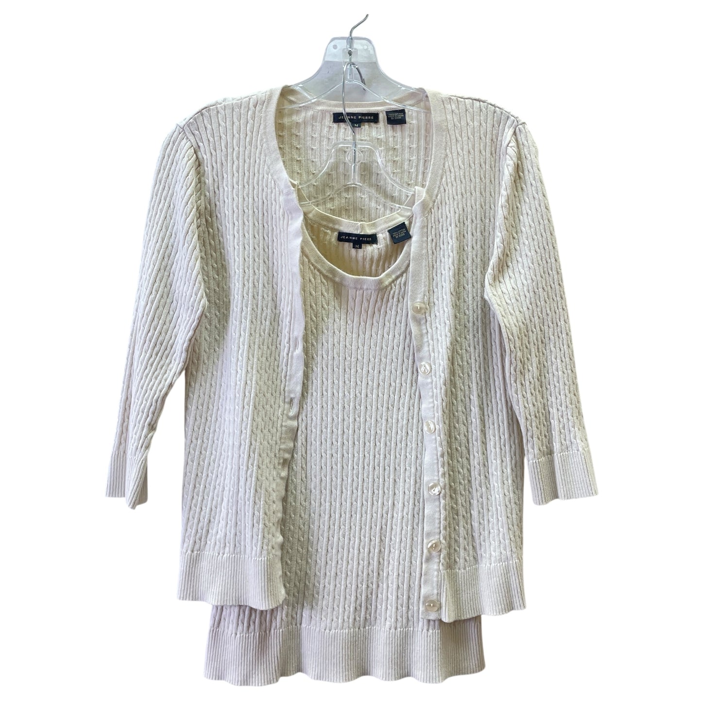 Sweater 2Pc By Jeanne Pierre In Beige, Size:M