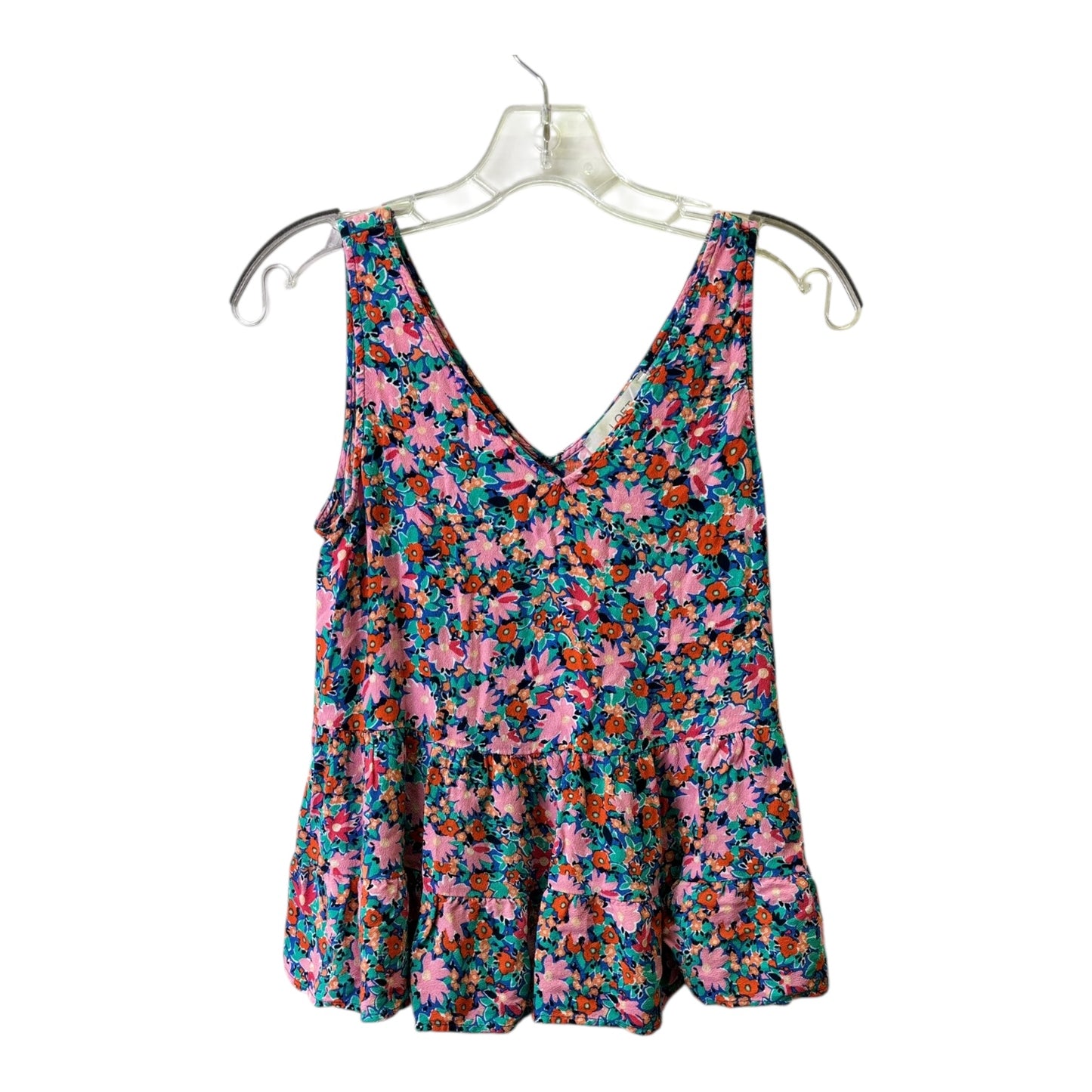 Top Sleeveless By Loft In Floral Print, Size:S