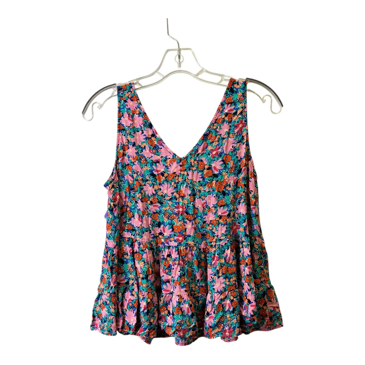 Top Sleeveless By Loft In Floral Print, Size:S