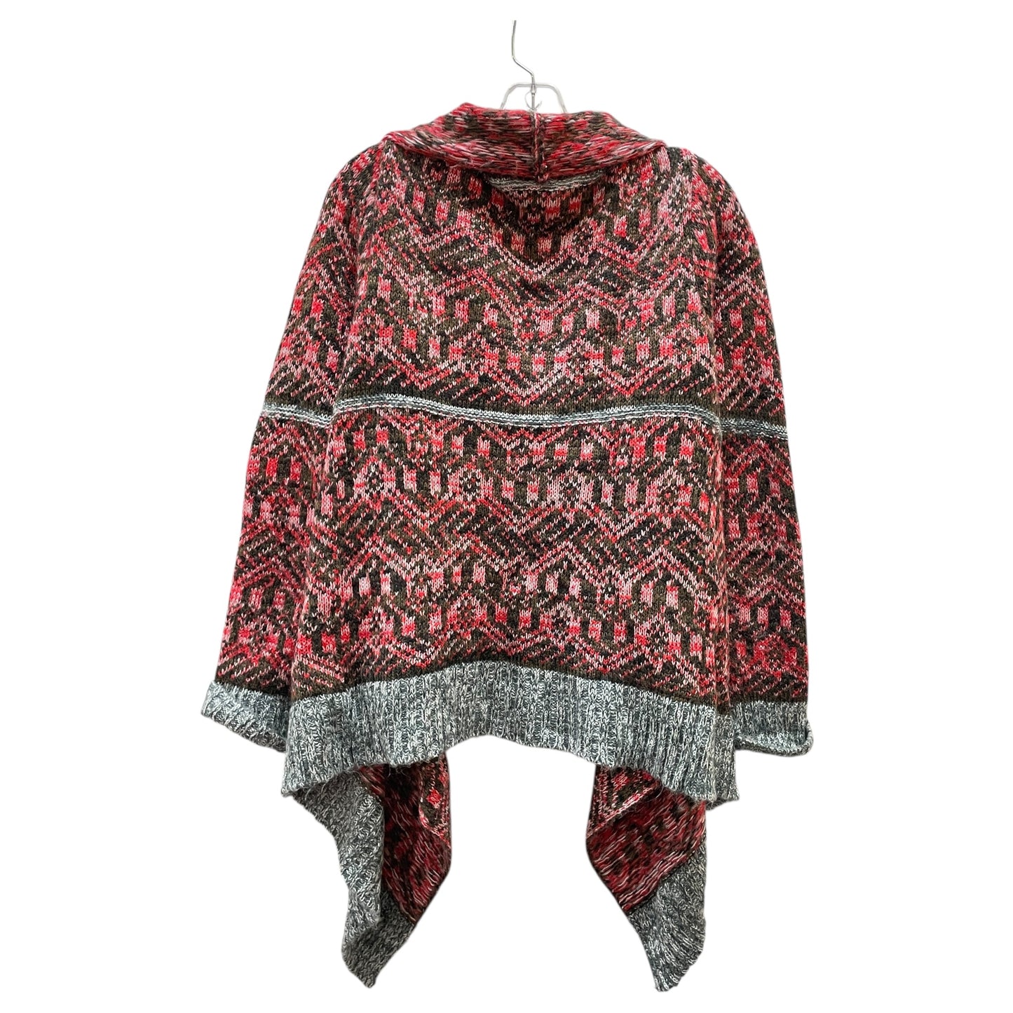 Cardigan By Daytrip In Green & Red, Size:L