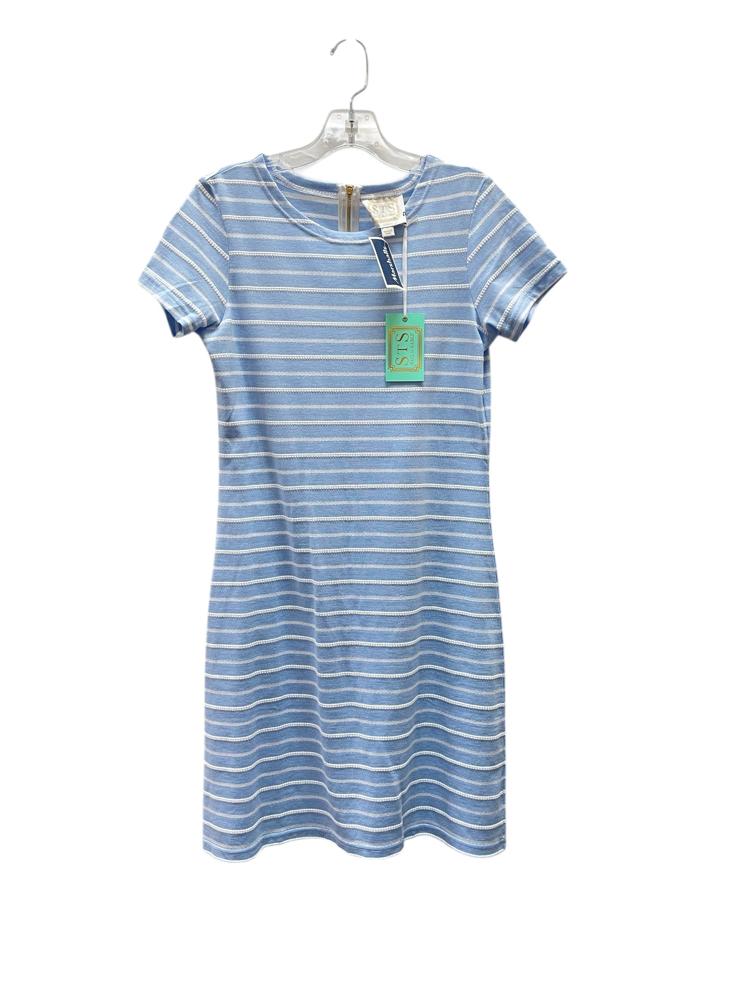 Dress Casual Midi By Sail To Sable In Blue & White, Size:S