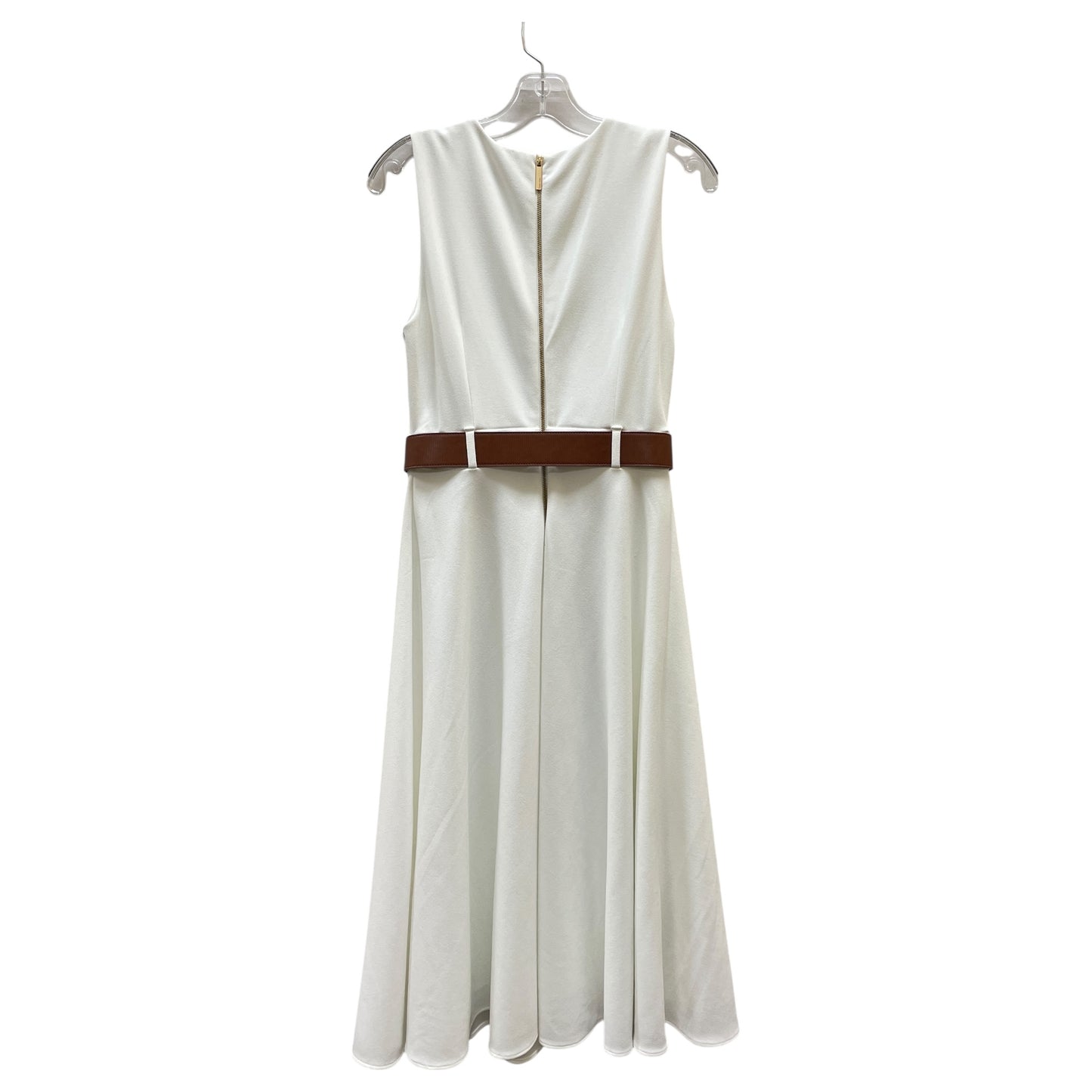 Dress Party Midi By Calvin Klein In White, Size:4
