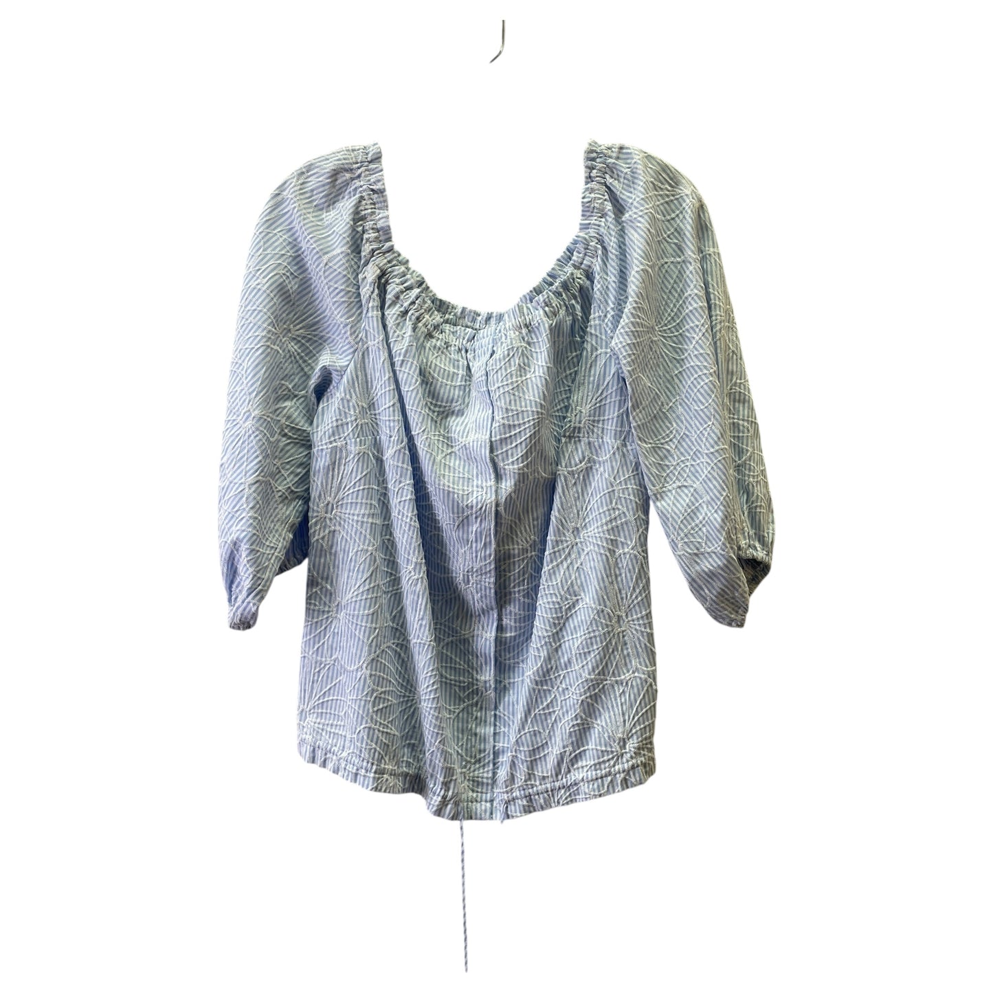 Top 3/4 Sleeve By Tyler Boe In Blue & White, Size:Xl