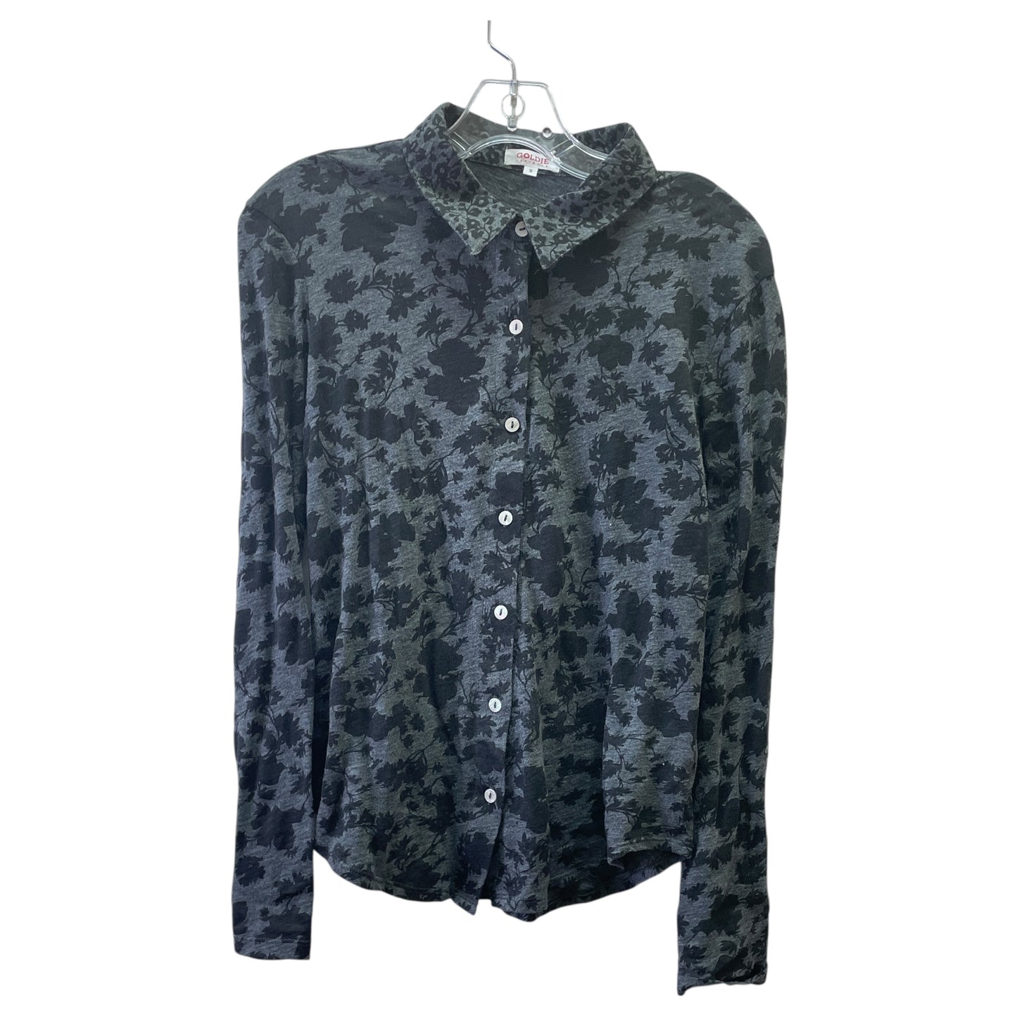 Top Ls By Clothes Mentor In Black & Grey, Size:S