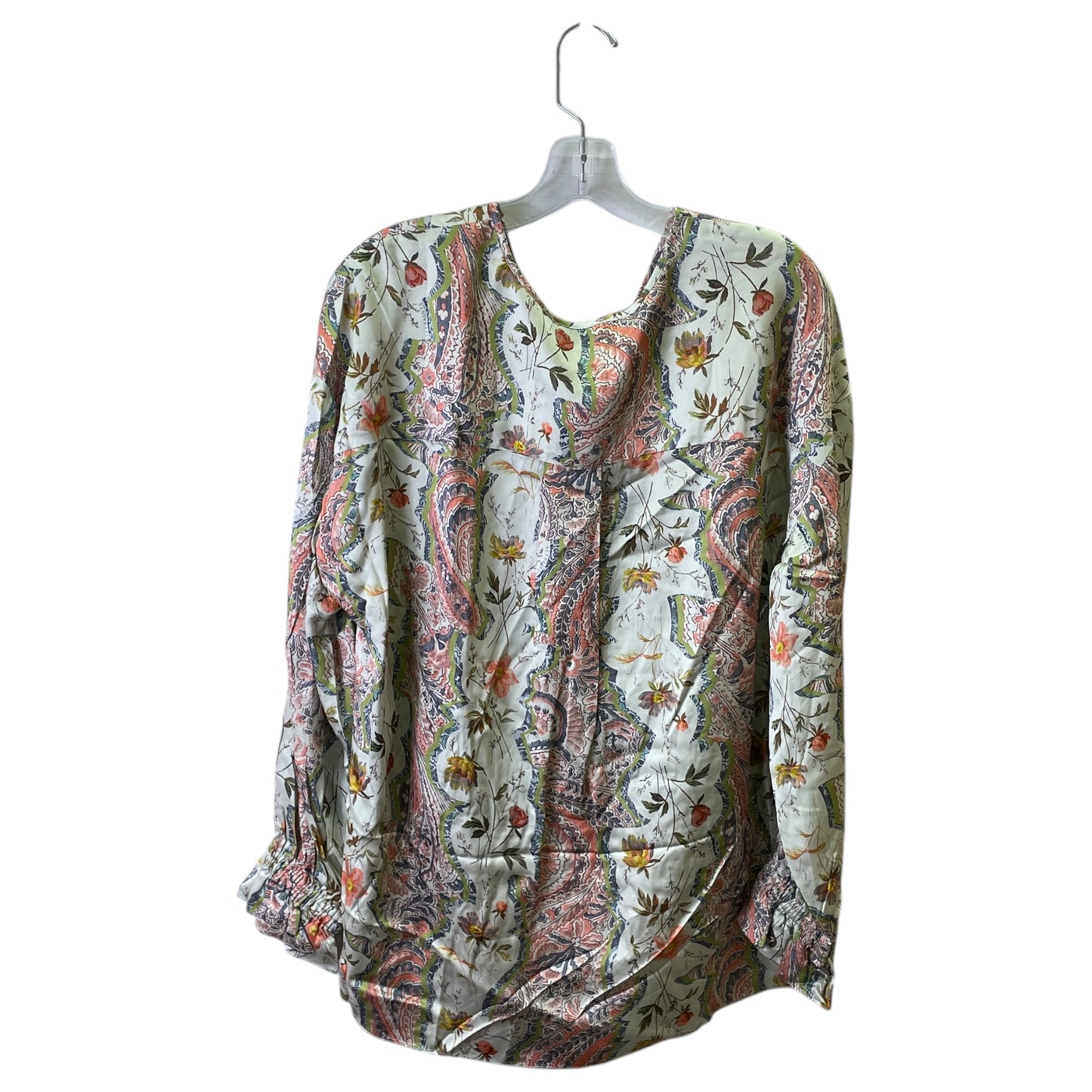 Top Ls Designer By All Saints In Cream & Orange, Size:L