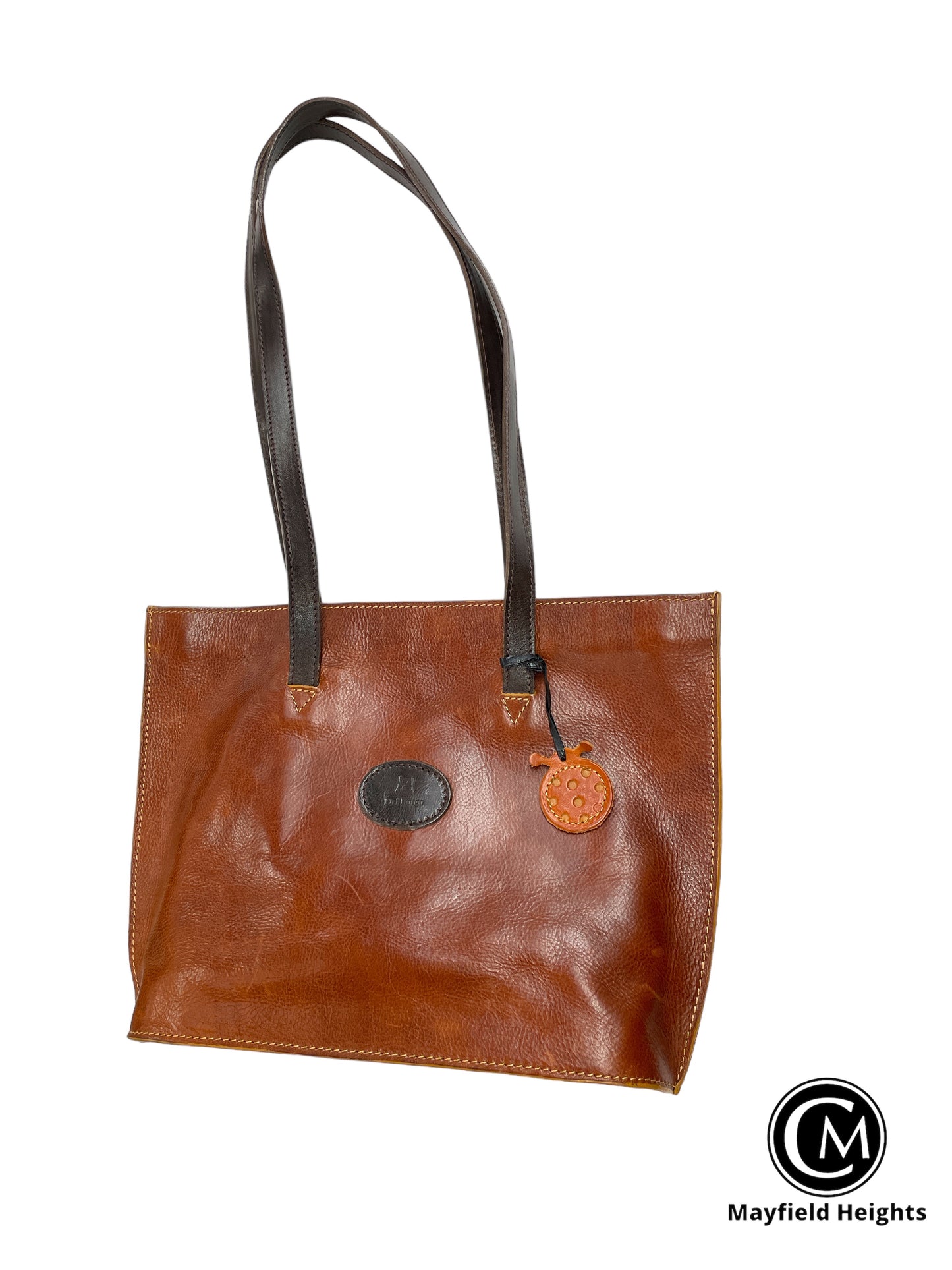 Handbag Leather By Clothes Mentor Size: Large