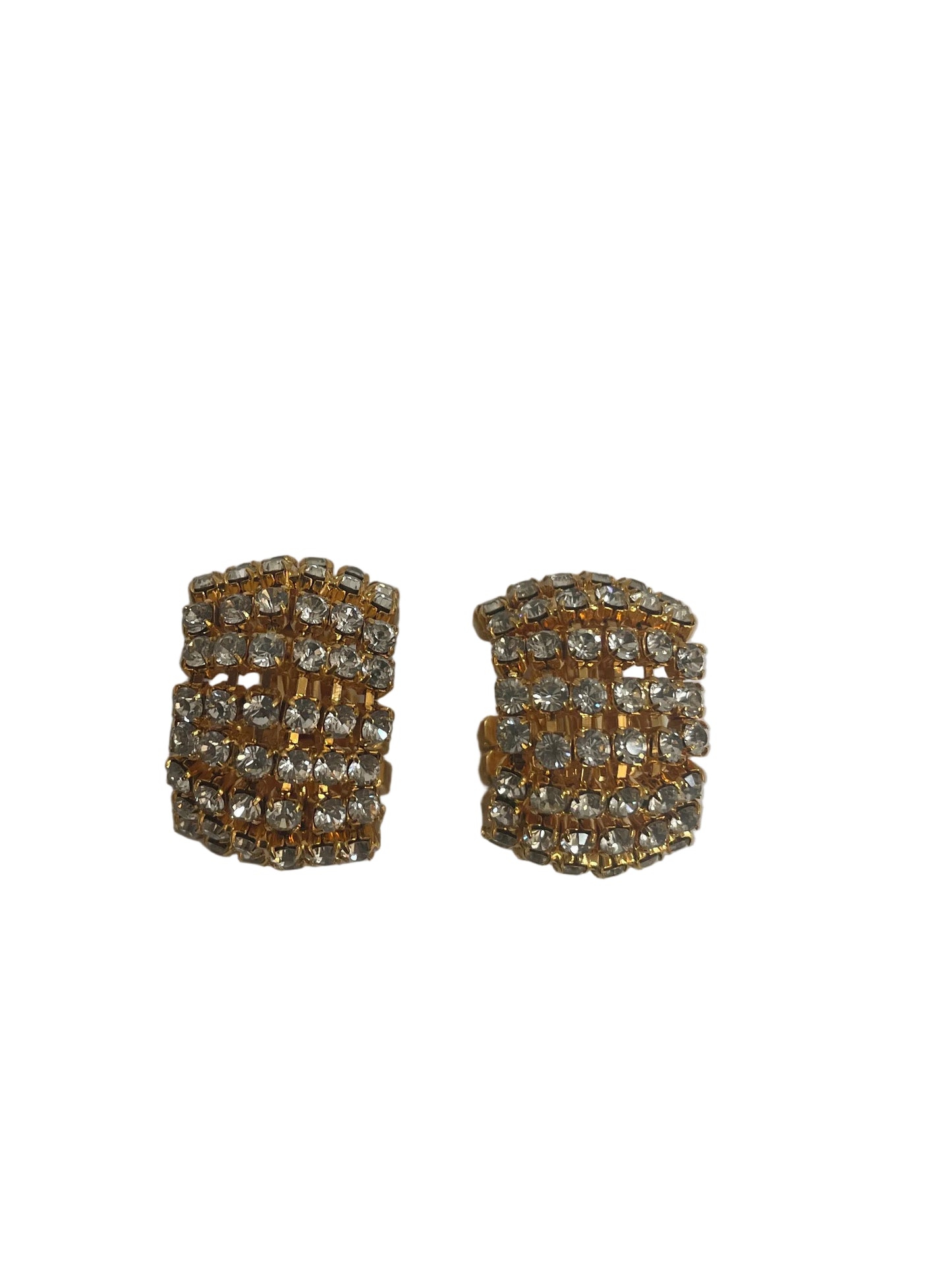 Earrings Clip By Clothes Mentor In Gold & White