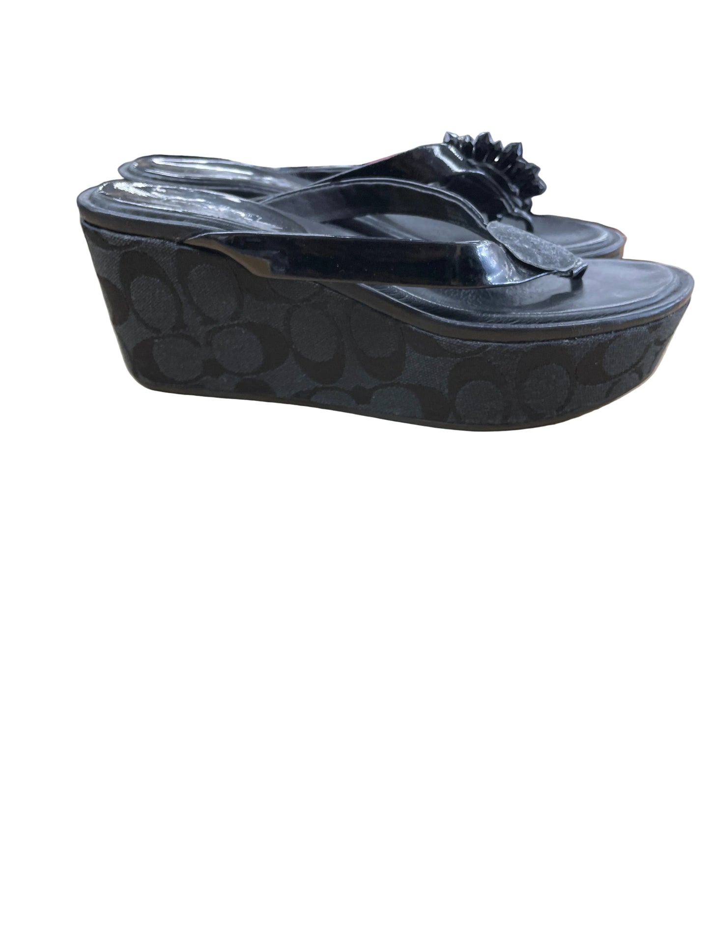 Sandals Designer By Coach In Black, Size: 7.5