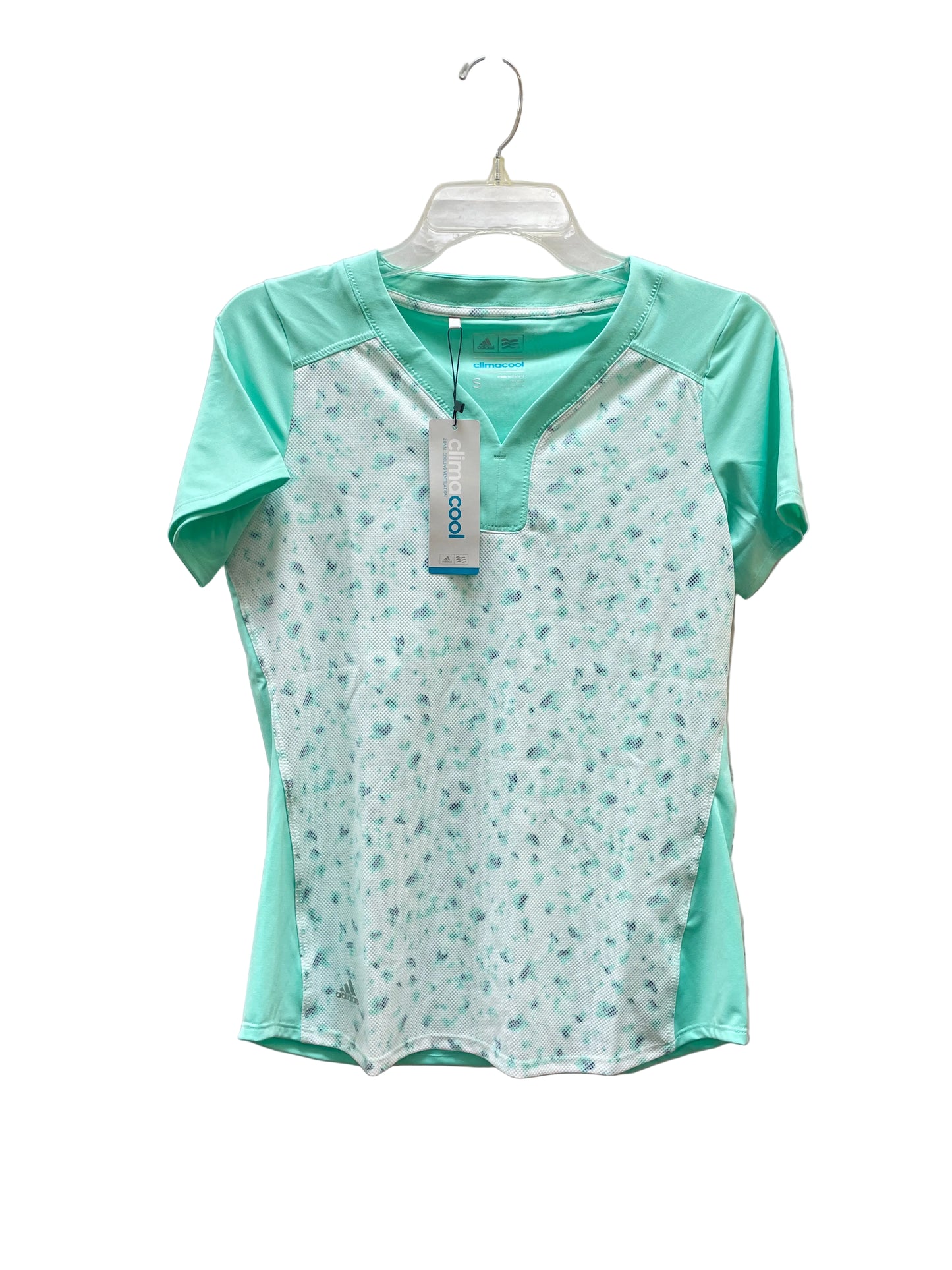 Athletic Top Ss By Adidas In Green, Size:S