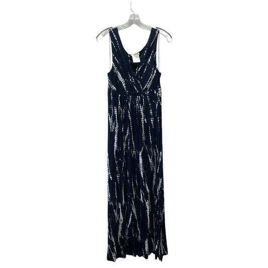 Dress Casual Maxi By Matty M In Blue & White, Size:L