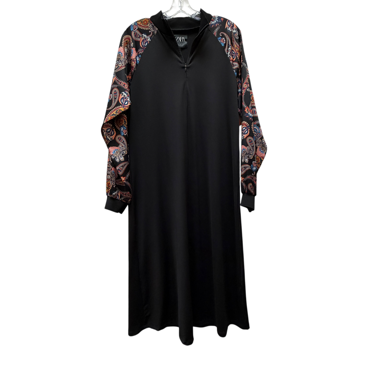 Dress Casual Midi By Zara In Black, Size:L