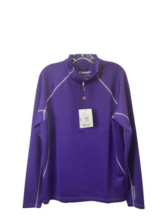 Athletic Top Long Sleeve Collar By sunice  Size: L