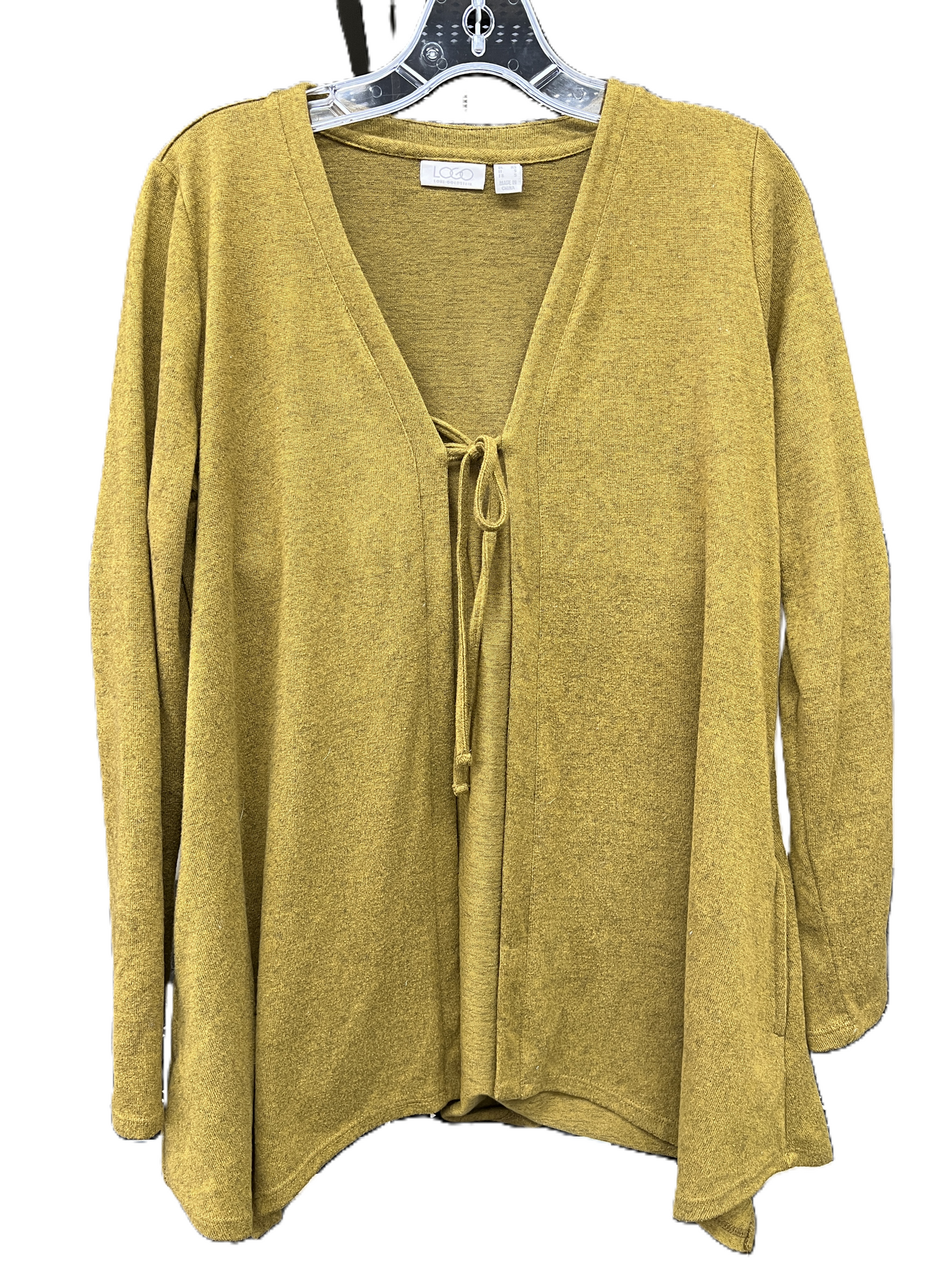 Cardigan By Logo In Chartreuse, Size: Xs