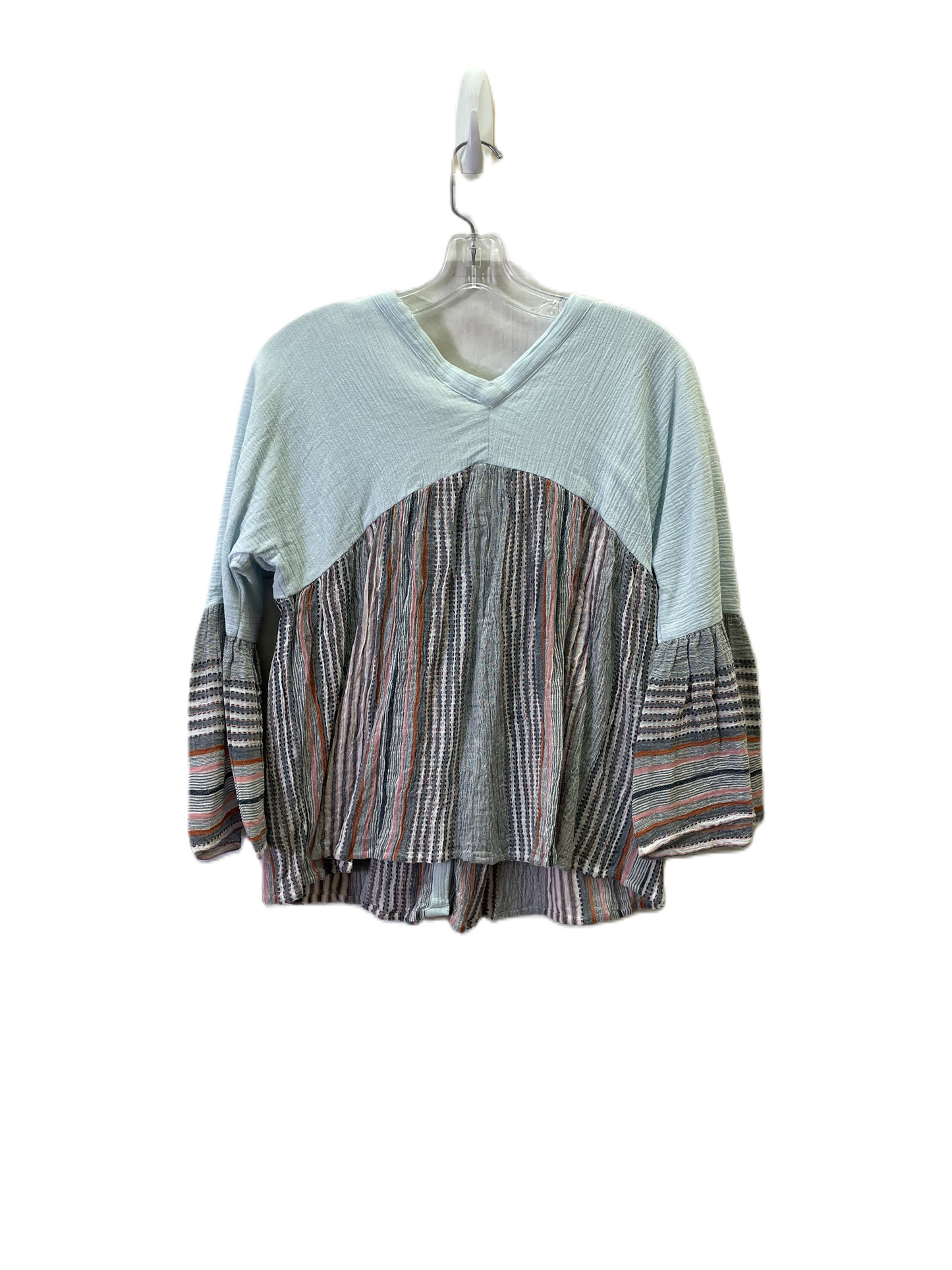 Top Long Sleeve By En Creme In Blue, Size: S