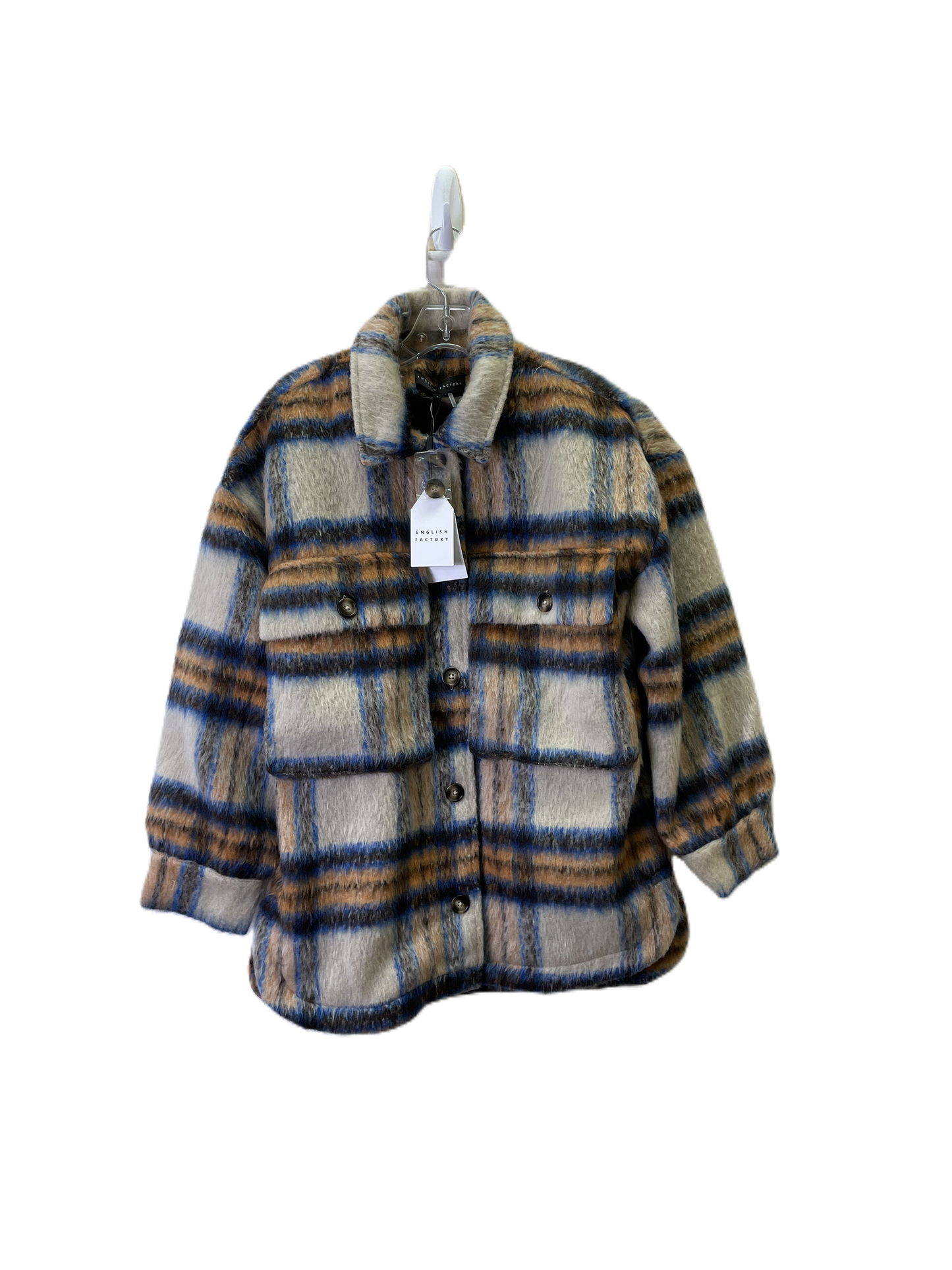 JACKET SHIRT ENGLISH FACTORY in PLAID PATTERN, Size: S