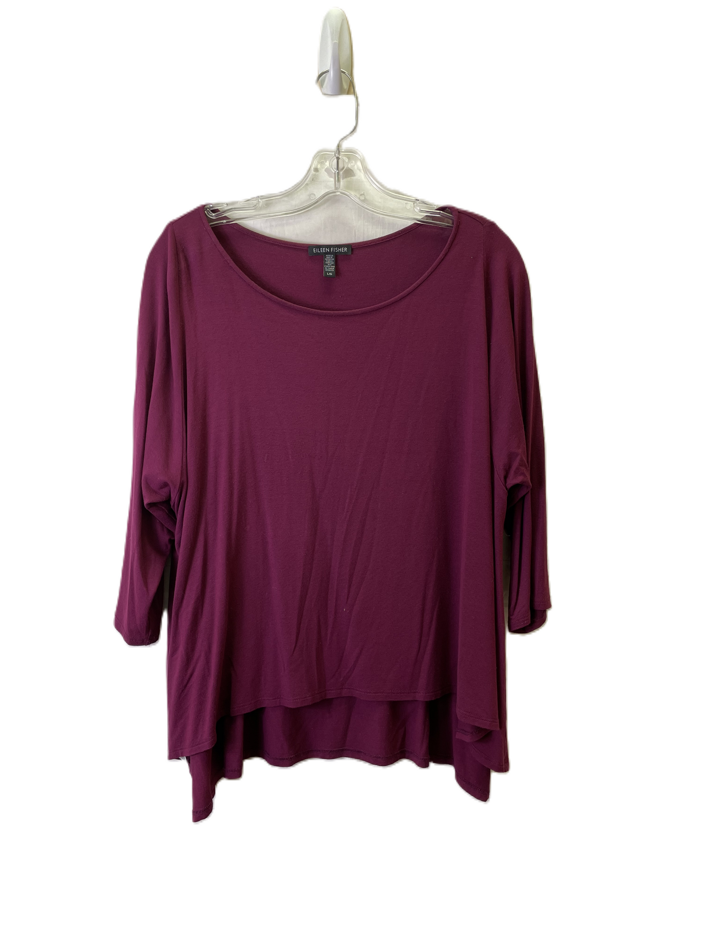 Top Long Sleeve Basic By Eileen Fisher In Pink, Size: L