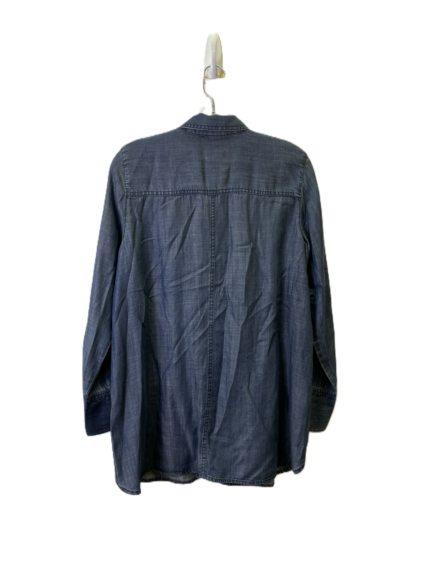 Top Long Sleeve By Chicos In Blue Denim, Size: S