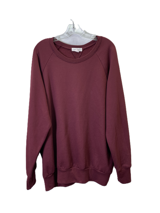 Sweatshirt Crewneck By Treasure And Bond In Maroon, Size: M