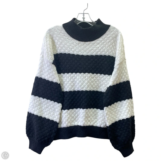 Sweater By Nine West In Black & White, Size: L