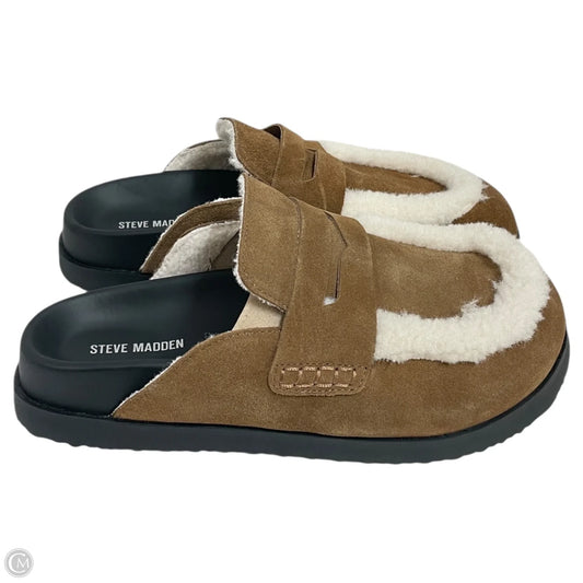 Shoes Flats By Steve Madden In Brown & Cream, Size: 10