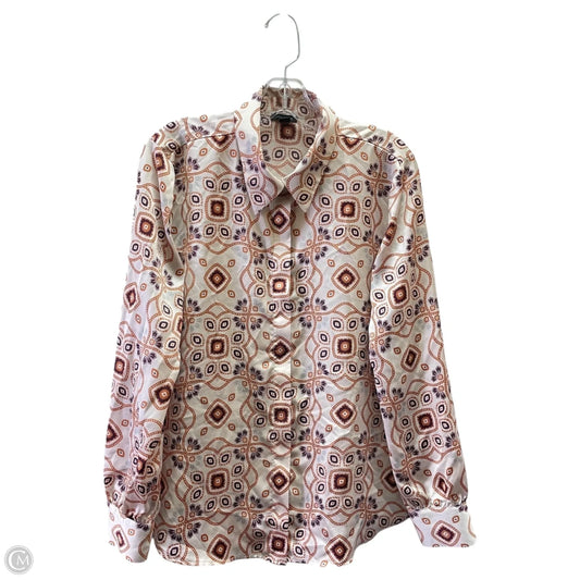 Top Long Sleeve By Ann Taylor In Ivory, Size: M