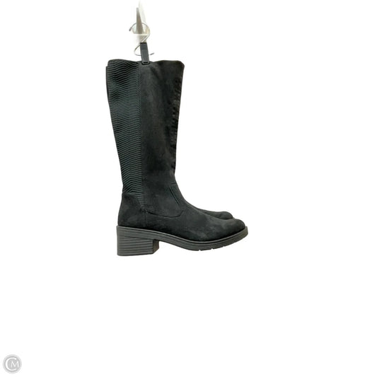 Boots Knee Heels By Bzees In Black, Size:9.5