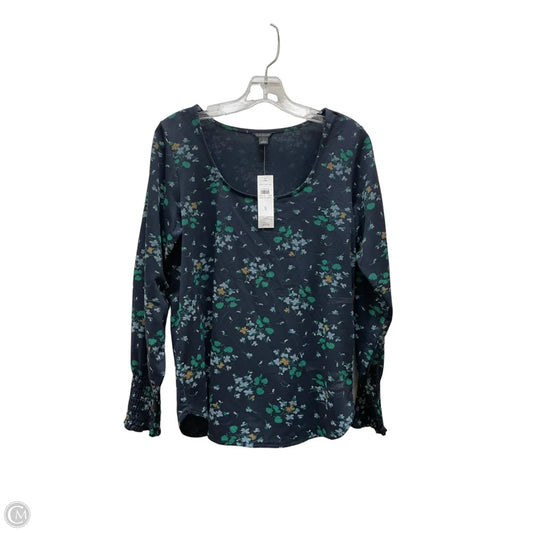 Top Long Sleeve By Ann Taylor In Blue & Green, Size: S