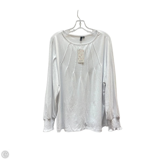Top Long Sleeve Basic By Automet In White, Size: Xl