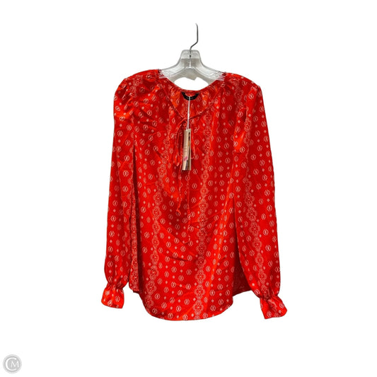 Top Long Sleeve By Dokotoo In Red & White, Size: M