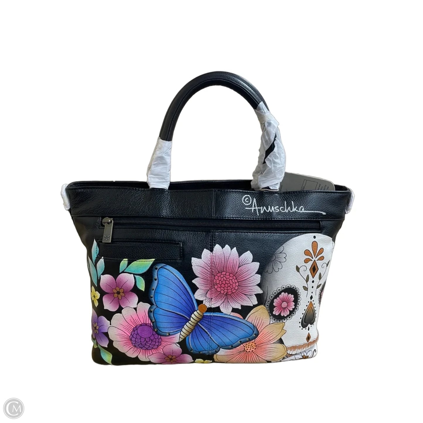 Handbag Leather By Anuschka, Size: Medium