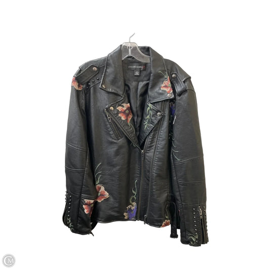 Jacket Moto By Colleen Lopez In Black, Size: 3x