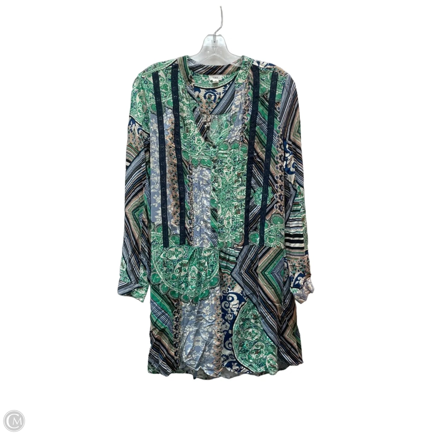Dress Casual Short By Tiny In Blue & Green, Size: S