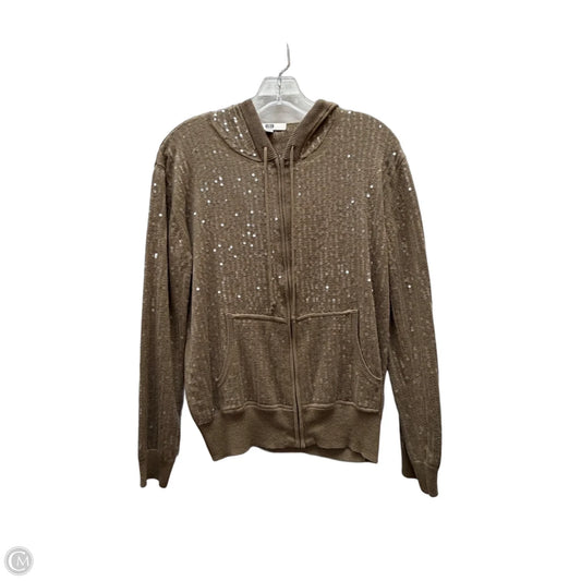 Sweater Cardigan By Etcetra In Beige, Size: S