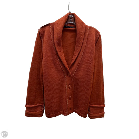 Sweater Cardigan By Clothes Mentor In Orange, Size: S