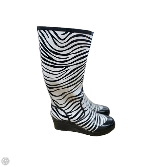 Boots Rain By Michael By Michael Kors In Zebra Print, Size: 7