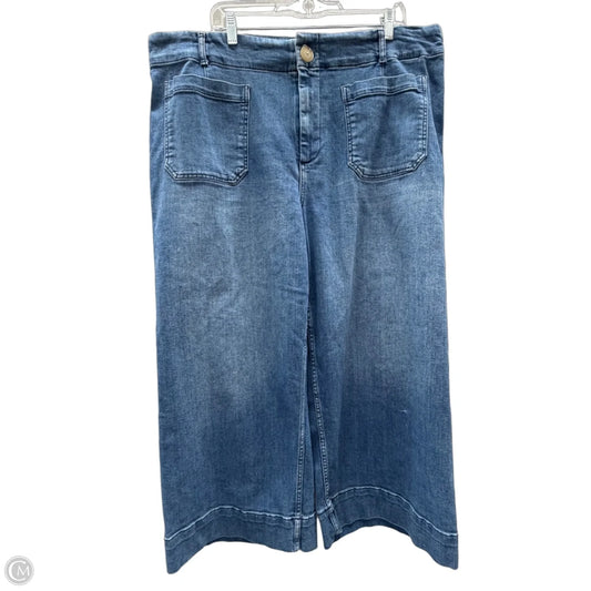 Jeans Cropped By Maeve In Blue Denim, Size: 20