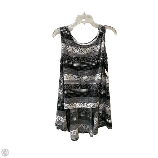 Top Sleeveless By Oat + Fawn In Black & White, Size: L