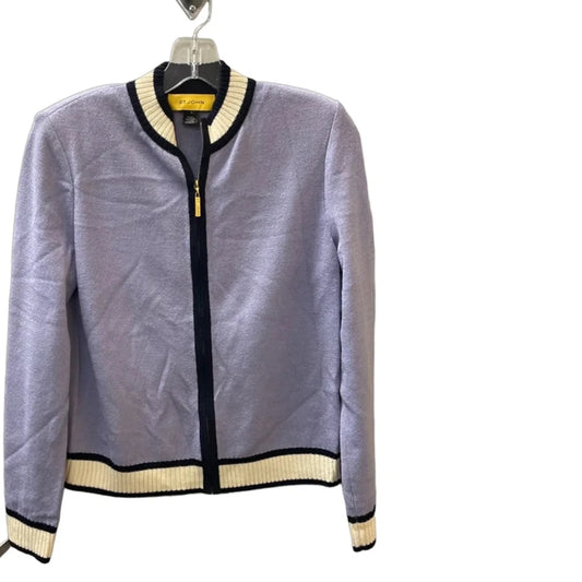 Blazer By St John Knits In Purple, Size: Xsp