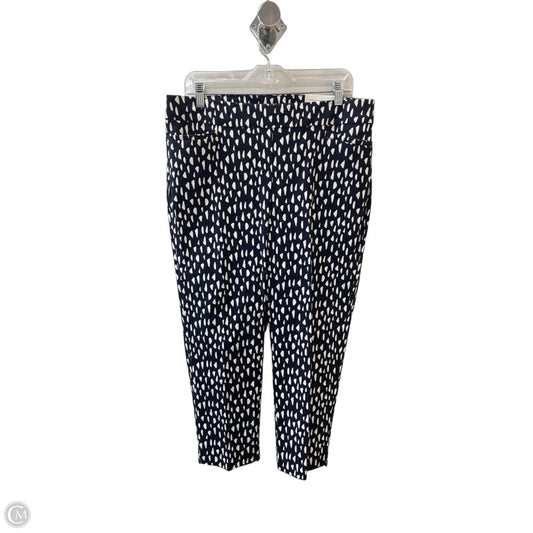 Pants Cropped By Chicos In Blue & White, Size: 12