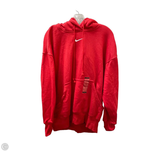 Athletic Sweatshirt Hoodie By Nike Apparel In Red, Size: L